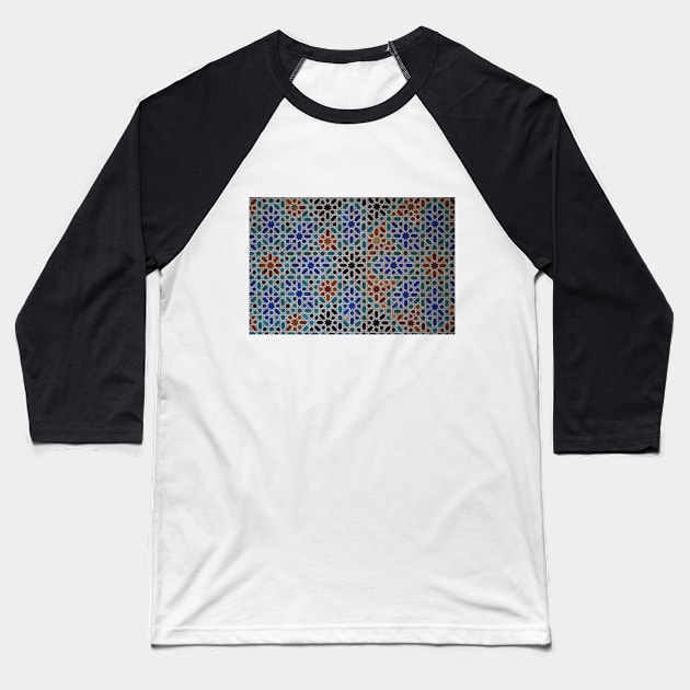 Seville Islamic tile pattern 4 Baseball T-Shirt by LieveOudejans